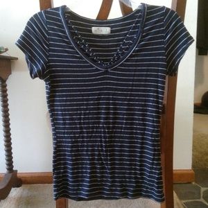 Hollister striped criss cross top